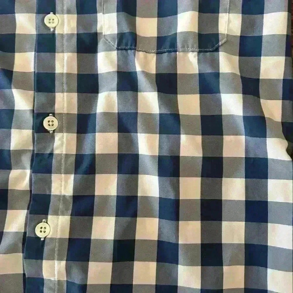 Mizzen+Main Leeward Trim Fit Gingham No Tuck Performance Wear Size Medium Casual - Picture 3 of 8